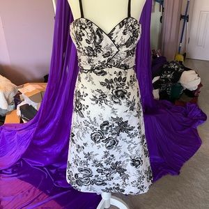 WHBM black and white dress, size 0